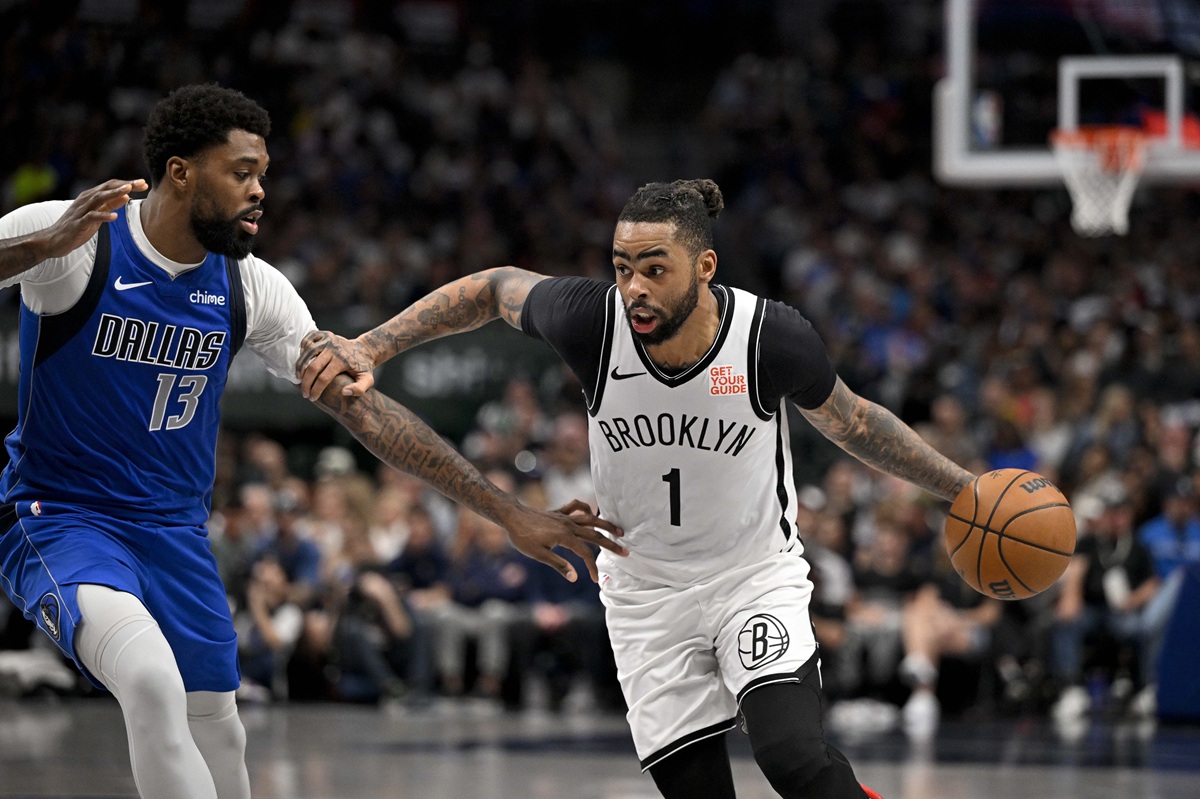 D'Angelo Russell (Nets) contre les Mavericks