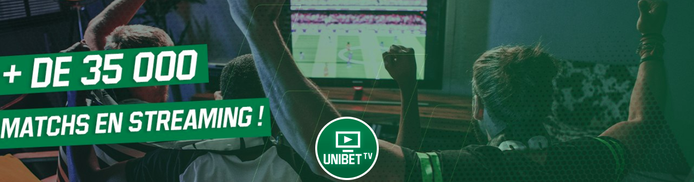 Regardez des matchs en live avec Unibet TV à tout moment