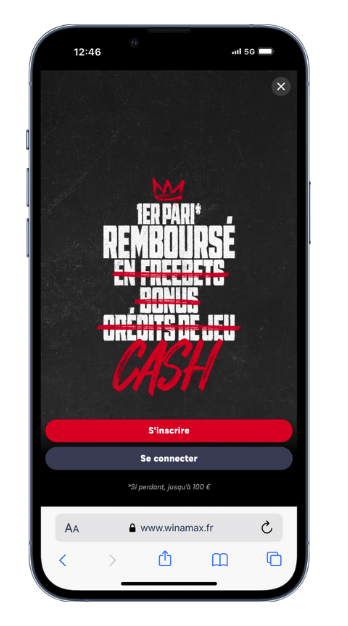 Gagnez un bonus en créant un compte avec le code promo Winamax