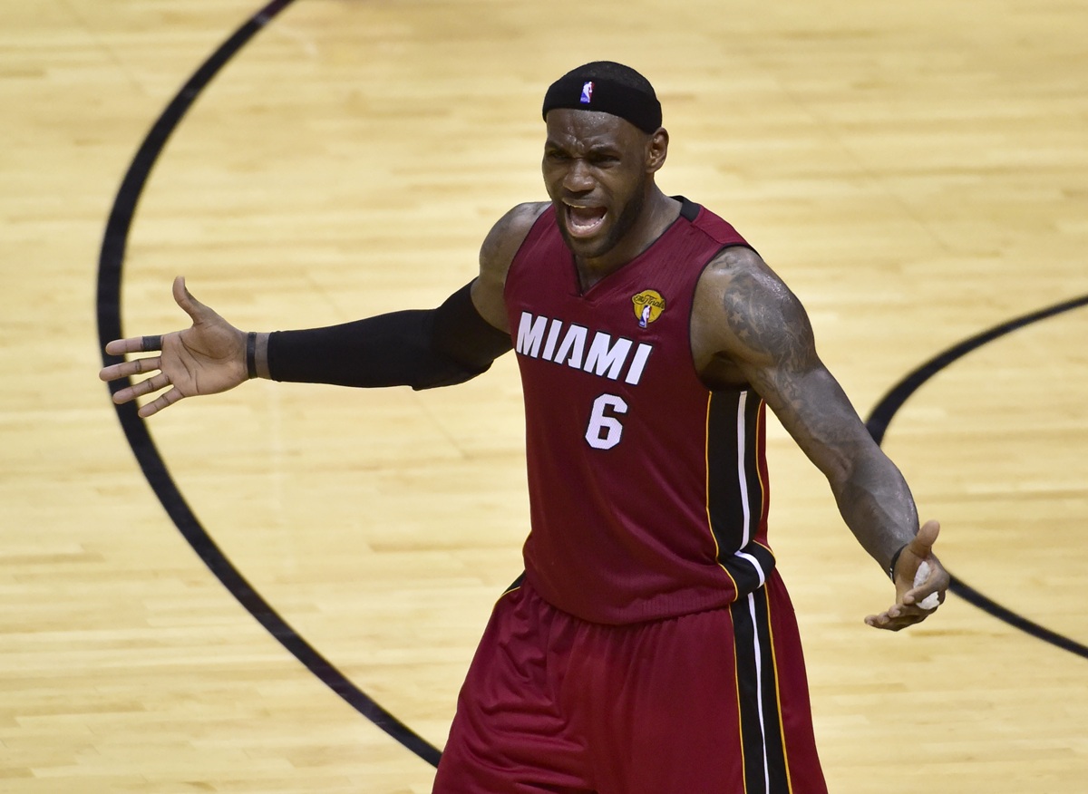 LeBron James avec le Heat lors des Finals 2014