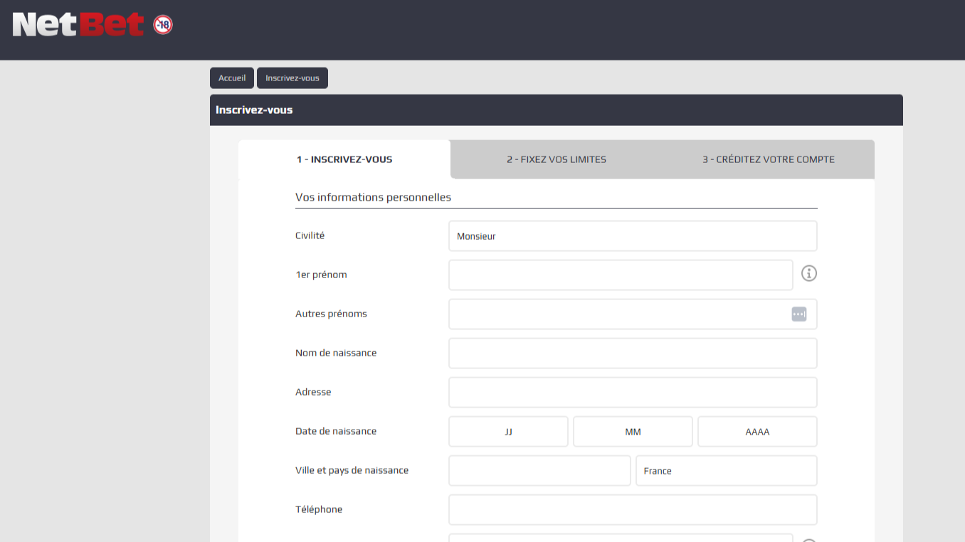 Inscrivez vous dès aujourd'hui avec le code promo NetBet et profitez de 100€ offerts.
