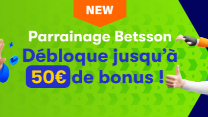 Parrainage grâce au code promo Betsson 2025 : 20€ offerts sans dépôt en invitant vos amis