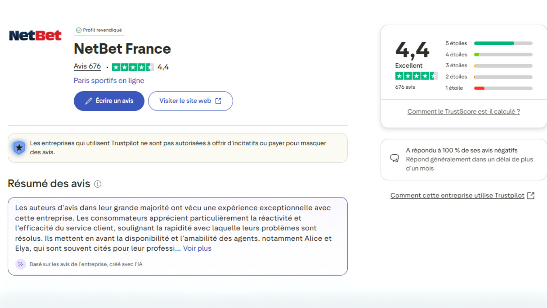 Avis NetBet des joueurs sur Google Play, Apple Store et Trustpilot en 2025.