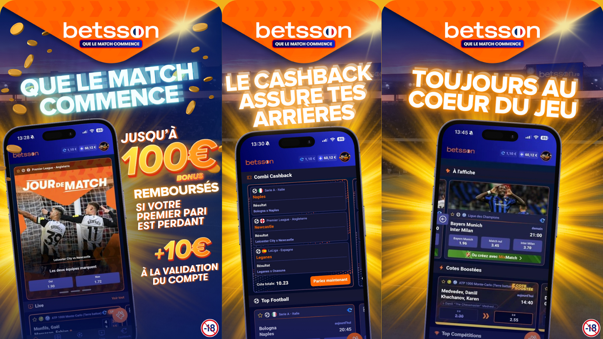 Application mobile Betsson : disponible sur iOS et Android