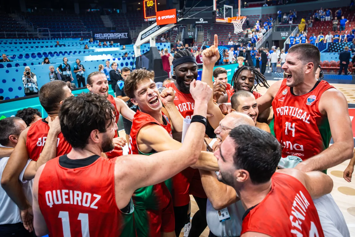 Le Portugal, vainqueur de l'Estonie lors de l'Eurobasket (crédit photo : FIBA.com)