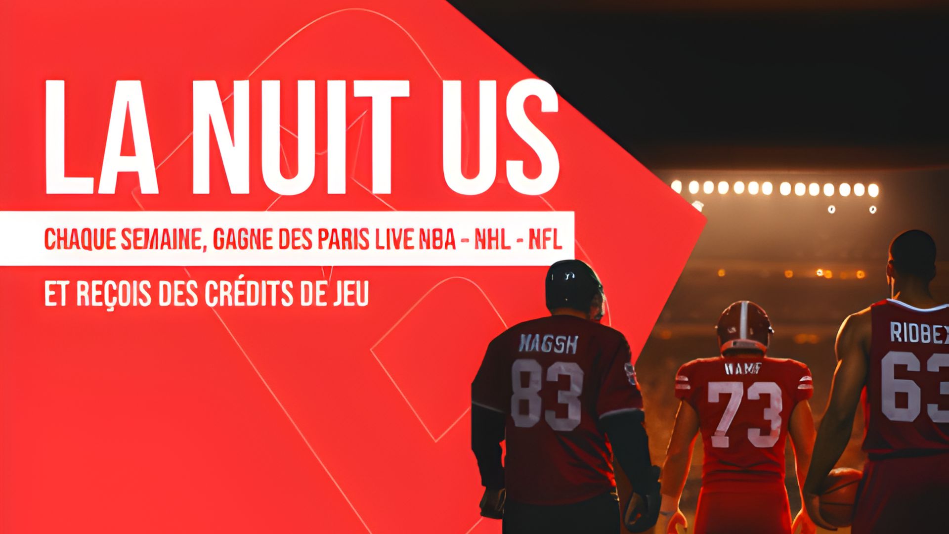 Pariez sur les sports américains pour gagner des crédits de jeu avec le code bonus Oybet