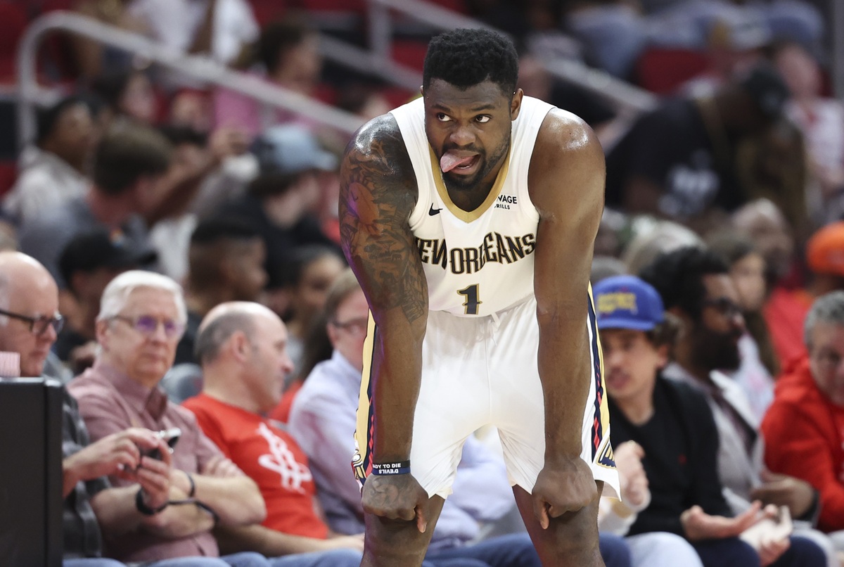 Zion Williamson avec les Pelicans contre les Rockets