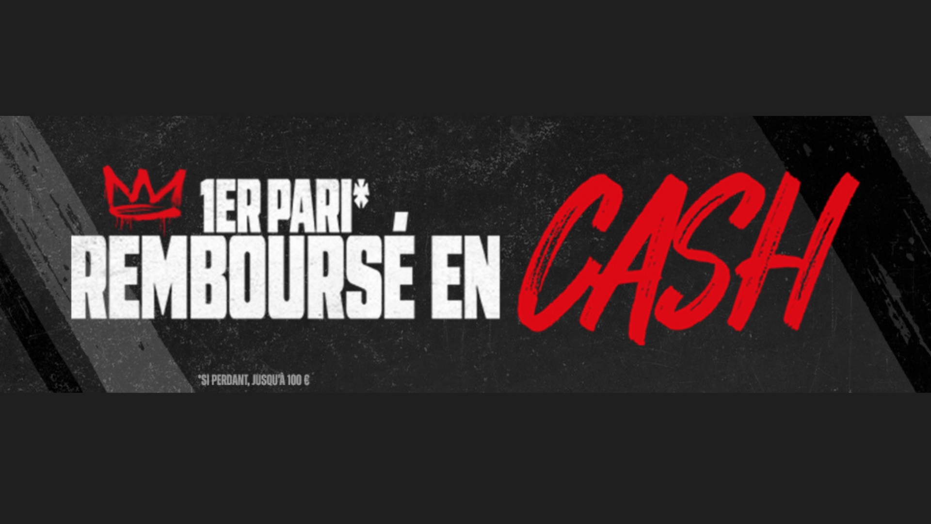 Winamax vous rembourse 100 euros en argent réel si votre premier pari est perdant