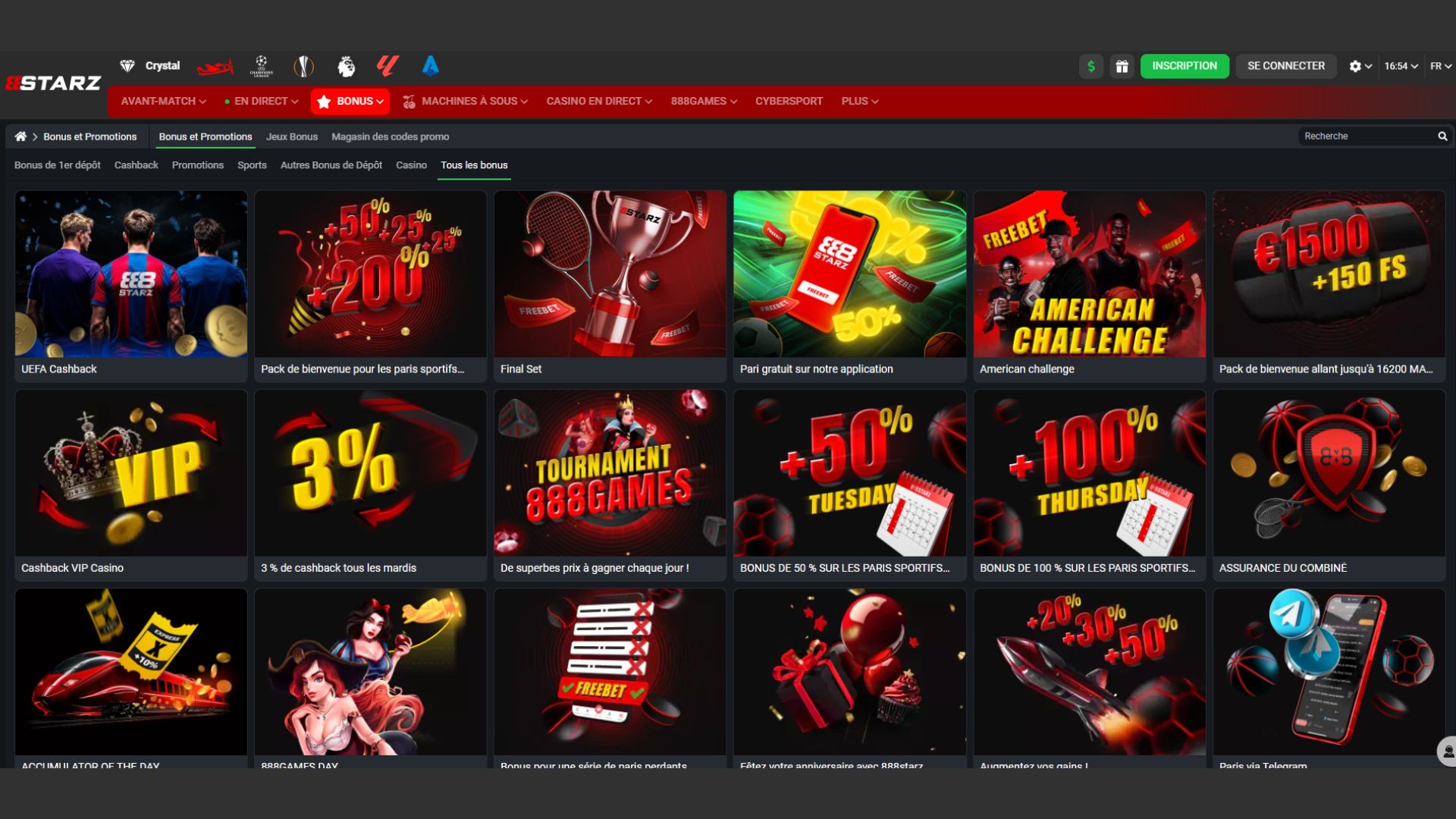 Après avoir créer un compte sur 888Starz, vous avez accès à de nombreuses promotions.