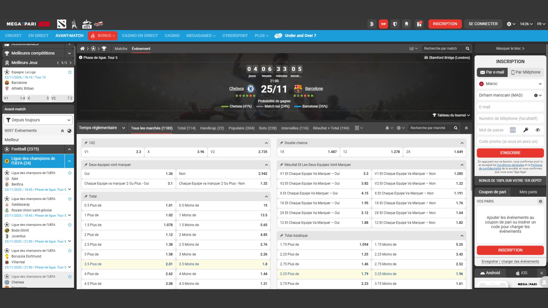Cotes Megapari avis compétitivité marchés