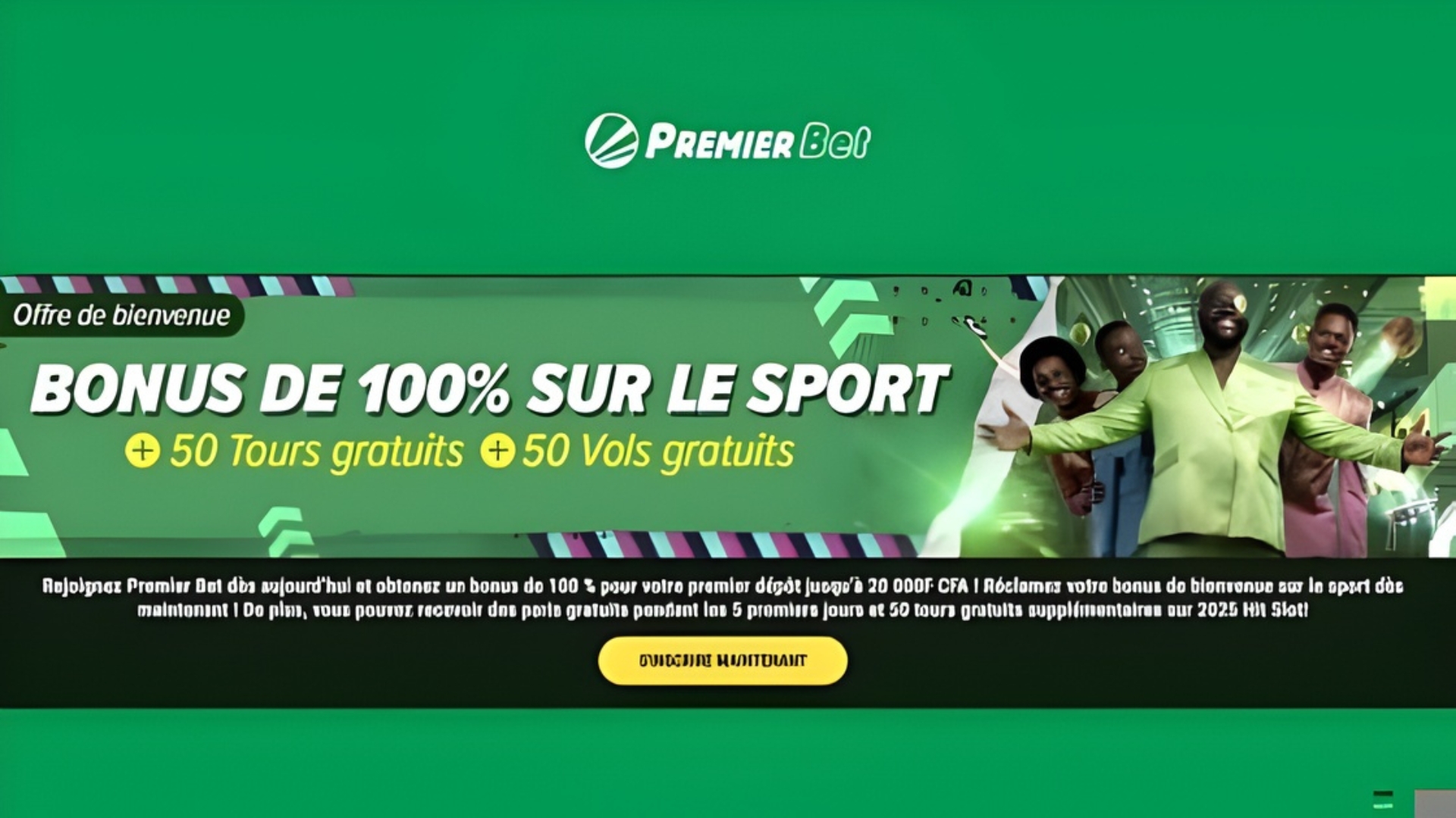 Profitez d'un bonus de bienvenue sur les paris sportifs en vous inscrivant sur Premier Bet