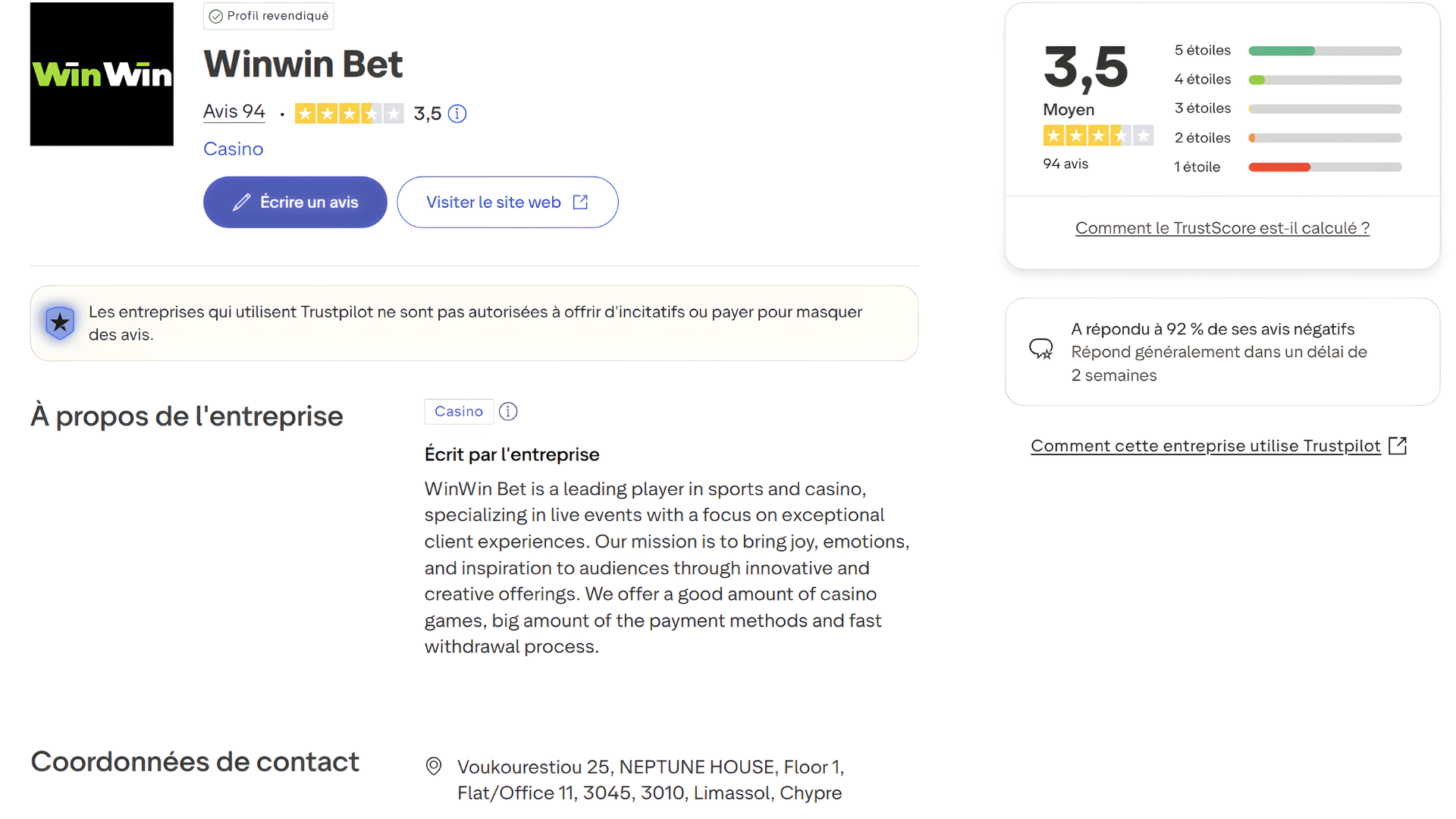 Avis des joueurs sur WinWin bookmaker, retours positifs et négatifs sur paiements et service client