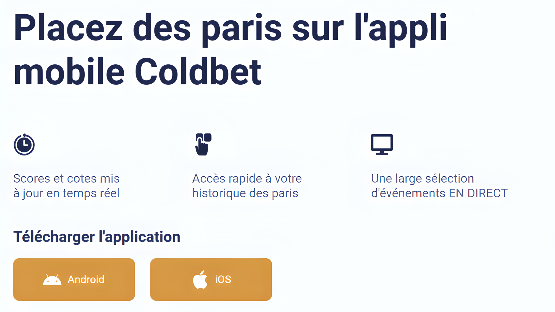 Guide de téléchargement de l'APK Coldbet sur Android depuis le site officiel