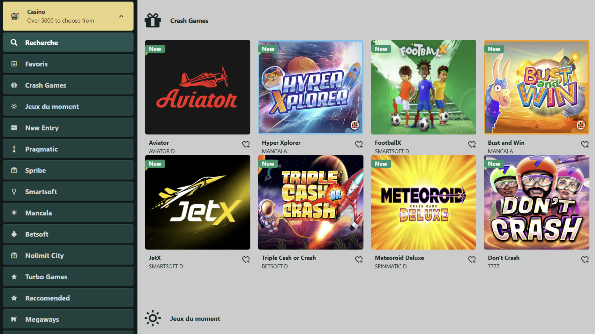 Interface du casino Akwabet avec machines à sous, mini-jeux et tables en direct.