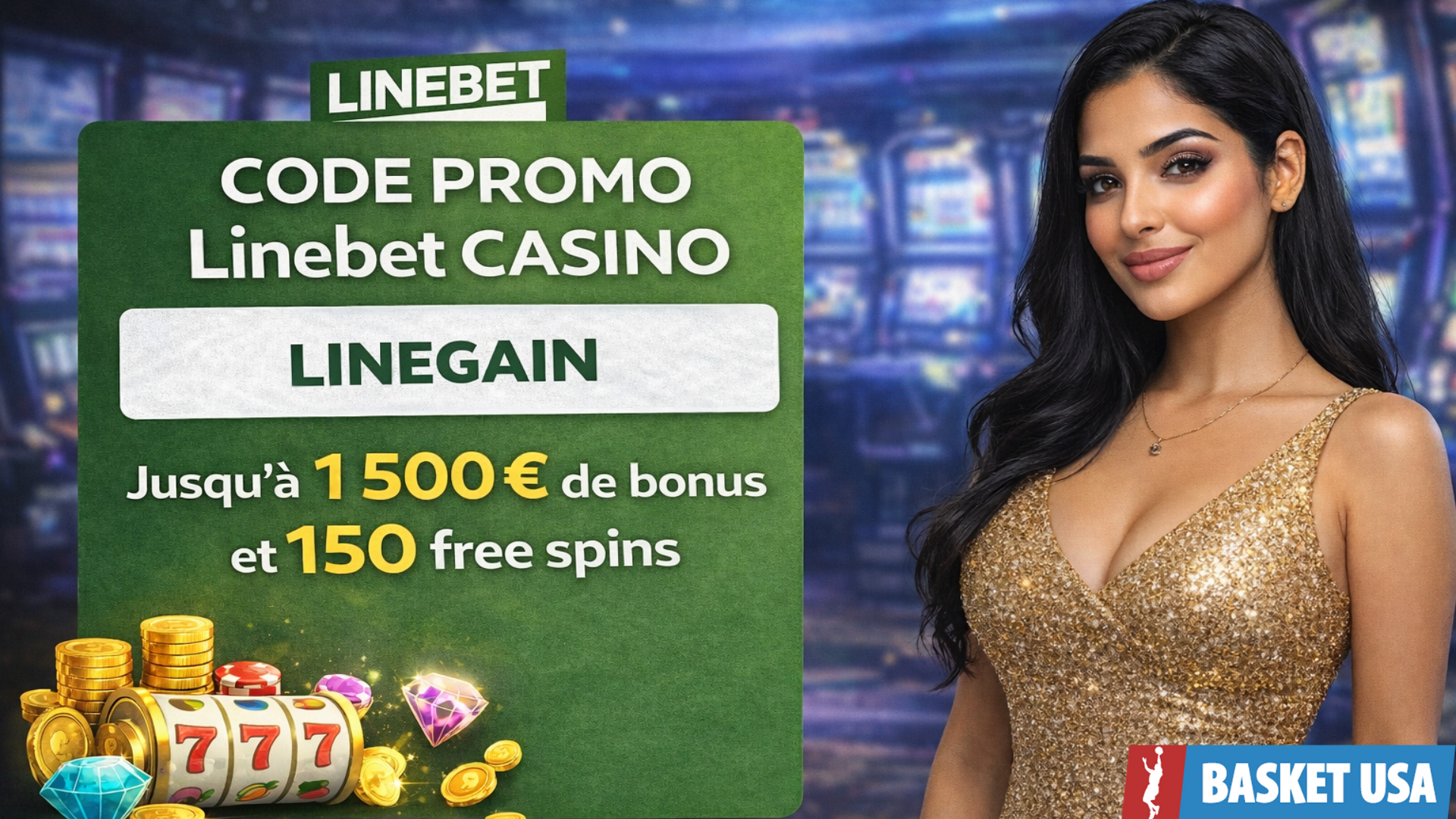 Linebet casino bonus code LINEGAIN - 1500€ + 150 free spins linabet