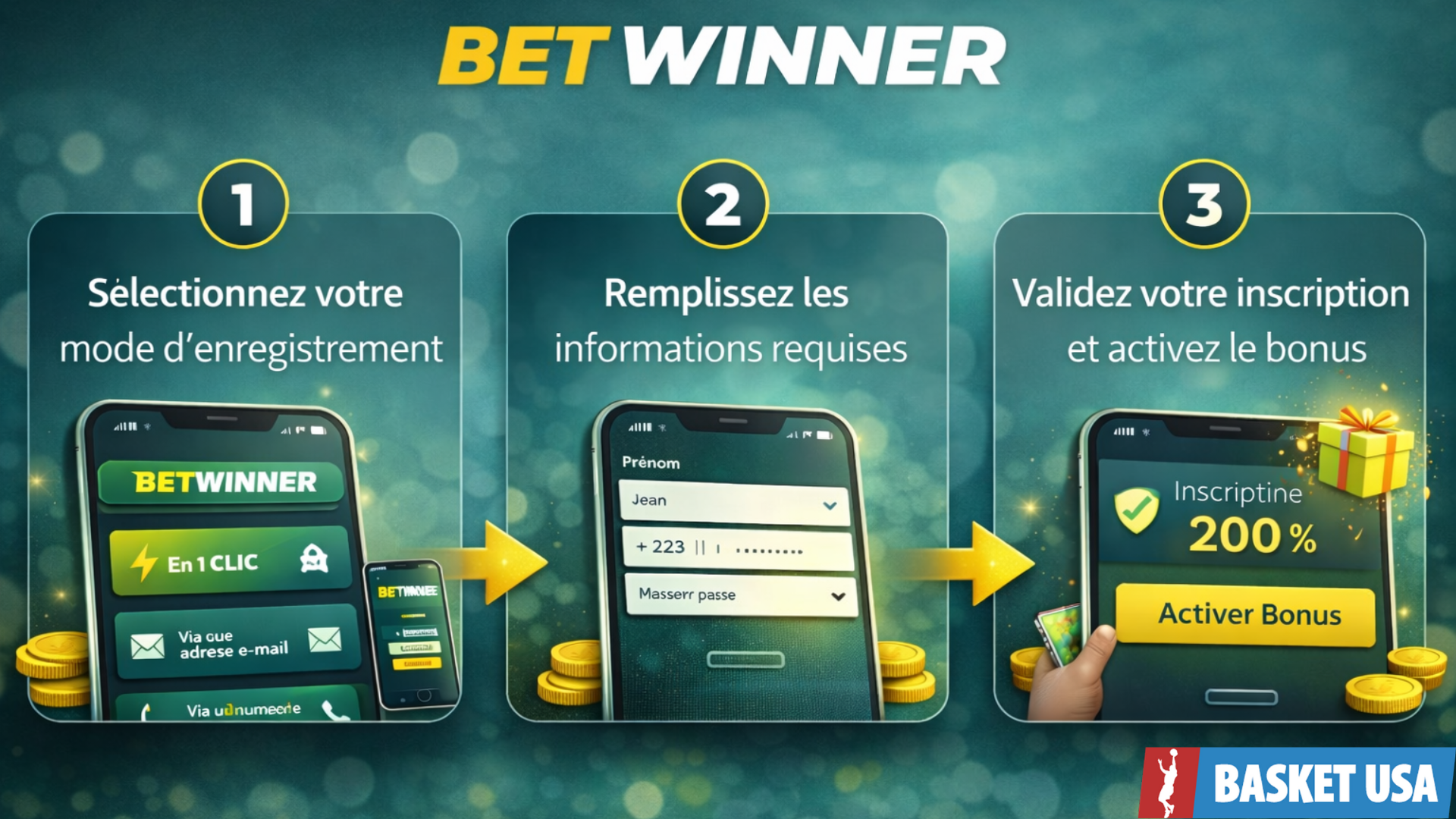 Inscription betwiner APK - créer compte bet winer avec code promo VIPTIGER