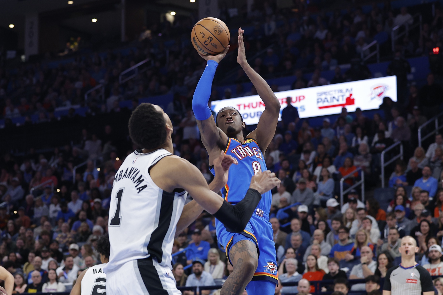 Le Thunder face aux Spurs