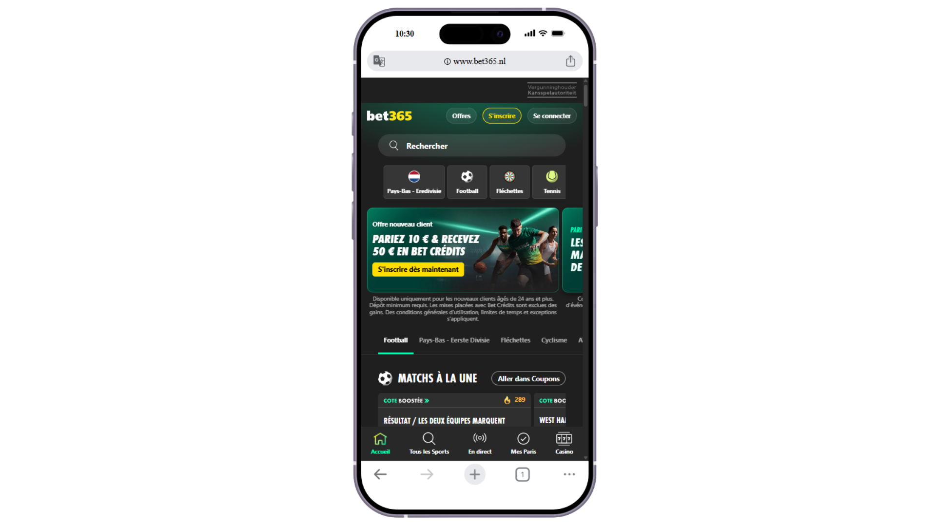 Offre de bienvenue BET365